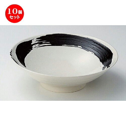 10個セット☆ 麺皿 ☆極刷毛白8.0麺鉢 [ 24.8 x 7.4cm 737g ] | そば丼 うどん ラーメン どんぶり 鉢 盛り鉢 食器 業務用 飲食店 カフェ うつわ 器 おしゃれ かわいい ギフト プレゼント 引き出物 内祝い 結婚祝い おすすめ 食器セット