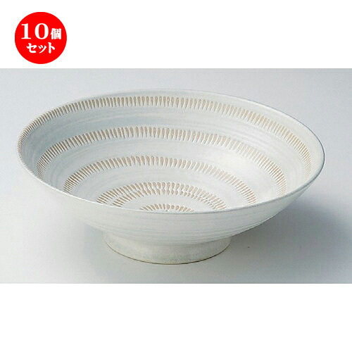 10個セット☆ 麺皿 ☆カンナ8寸盛鉢 [ 24.5 x 8cm 946g ] | そば丼 うどん ラーメン どんぶり 鉢 盛り鉢 食器 業務用 飲食店 カフェ うつわ 器 おしゃれ かわいい ギフト プレゼント 引き出物 内祝い 結婚祝い おすすめ 食器セット｜せともの本舗