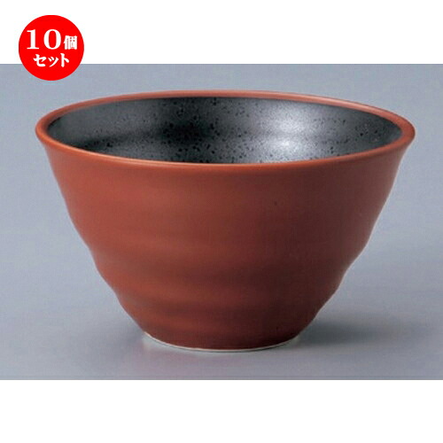 10個セット☆ 多用丼 ☆朱仁王多用碗 (大) [ 13.8 x 7.8cm 294g ] | お好み丼 丼ぶり カフェ丼 鉢 ラーメン そば うどん ボウル 食器 業務用 飲食店 カフェ うつわ 器 おしゃれ かわいい ギフト プレゼント 誕生日 贈り物 贈答品 食器セット