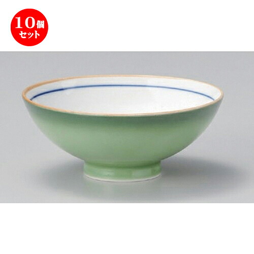 10個セット☆ 中平 ☆緑彩中平 [ 11.6 x 4.7cm 200g ] | ちゃわん お茶碗 飯碗 ご飯茶碗 白米 人気 おすすめ 食器 業務用 飲食店 カフェ うつわ 器 おしゃれ かわいい ギフト プレゼント 引き出物 誕生日 贈り物 贈答品 食器セット｜せともの本舗 13,338円