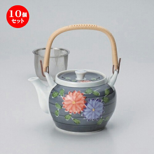 10個セット 有田焼土瓶 /一珍菊絵U付8号土瓶 [ 1300cc 720g ] | ポット 急須 土瓶 お茶 大きい 一服 まったり 人気 おすすめ 食器 業務用 飲食店 カフェ うつわ 器 おしゃれ かわいい ギフト プレゼント 引き出物 誕生日 贈り物 贈答品 食器セット