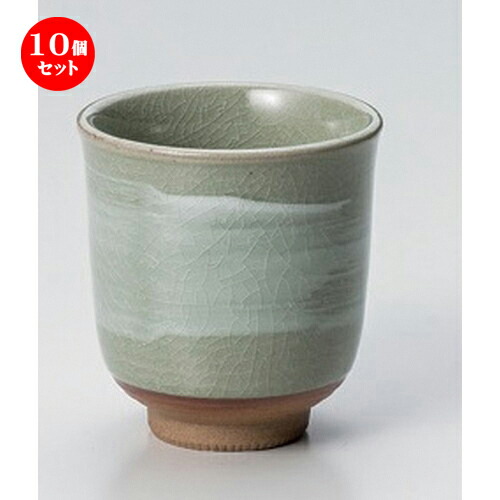 10個セット 寿司湯呑 /粉引貫入寿司湯呑み [ 8.5 x 9.7cm (280cc) 254g ] | 湯呑 湯のみ すし 寿司屋 ゆのみ 人気 おすすめ 食器 業務用 飲食店 カフェ うつわ 器 おしゃれ かわいい ギフト プレゼント 引き出物 誕生日 贈り物 食器セット