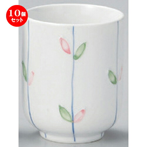 10個セット☆ 組湯呑 ☆一珍若芽湯呑 (小) [ 6.1 x 7.8cm (150cc) 140g ] | 人気 おすすめ 食器 洋食器 業務用 飲食店 カフェ うつわ 器 おしゃれ かわいい ギフト プレゼント 誕生日 食器セット