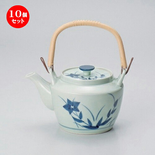 10個セット 有田焼土瓶 /青磁桔梗M10号土瓶 [ 2000cc 940g ] | ポット 急須 土瓶 お茶 大きい 一服 まったり 人気 おすすめ 食器 業務用 飲食店 カフェ うつわ 器 おしゃれ かわいい ギフト プレゼント 引き出物 誕生日 贈り物 贈答品 食器セット｜せともの本舗 66,550円
