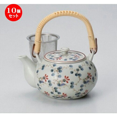 楽天ランキング1位 楽天市場 10個セット 有田焼土瓶 錦草花ms4号土瓶 12 5 X 9 5cm 500cc 360g ポット 急須 土瓶 お茶 大きい 一服 まったり 人気 おすすめ 食器 業務用 飲食店 カフェ うつわ 器 おしゃれ かわいい ギフト プレゼント 引き出物