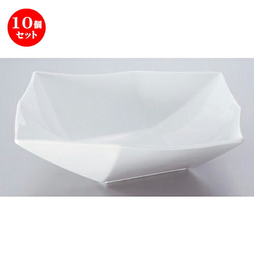 10個セット☆ ボーダーレススタイル ☆フリースタイル白オリメ (大) [ 24.2 x 24.2 x 6.6cm 966g ]| 中皿 サラダ パスタ 取り皿 プレート 人気 おすすめ 食器 洋食器 業務用 飲食店 カフェ うつわ 器 おしゃれ かわいい ギフト プレゼント 引き出物 贈り物 食器セット｜せともの本舗