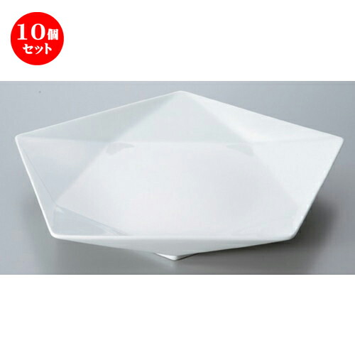 10個セット☆ ボーダーレススタイル ☆アポロ白28cmプレート [ 30 x 28.5 x 3.4cm 830g ] | 変形 皿 取り皿 お皿 プレート 人気 おすすめ 食器 洋食器 業務用 飲食店 カフェ うつわ 器 おしゃれ かわいい ギフト プレゼント 引き出物 贈り物 自宅 イベント 食器セット