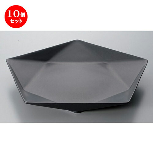 10個セット☆ ボーダーレススタイル ☆アポロ黒28cmプレート [ 30 x 28.5 x 3.4cm 843g ] | 変形 皿 取り皿 お皿 プレート 人気 おすすめ 食器 洋食器 業務用 飲食店 カフェ うつわ 器 おしゃれ かわいい ギフト プレゼント 引き出物 贈り物 自宅 イベント 食器セット