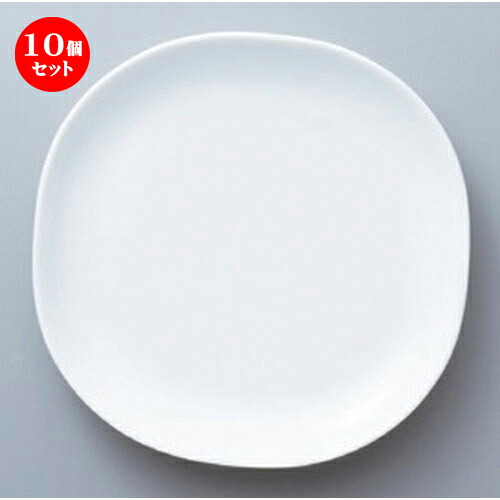 10個セット ☆ ボーダーレススタイル ☆白磁カレ中皿 [ 18.4 x 18.4 x 2.2cm 300g ]| 中皿 サラダ パスタ 取り皿 プレート 人気 おすすめ 食器 洋食器 業務用 飲食店 カフェ うつわ 器 おしゃれ かわいい ギフト プレゼント 引き出物 誕生日 贈り物 贈答品 食器セット