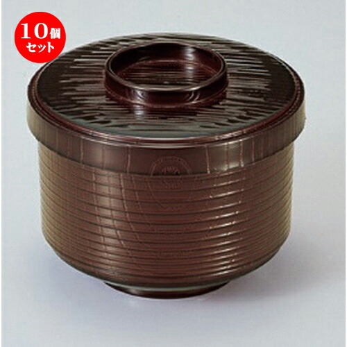10個セット ［ＴＡ］新ﾍｷﾞ目飯器 溜内朱 [ 11.5 x 9.5cm･内寸10.2 x 6.8cm (520cc) 151g ] | 飯器 お茶碗 おすすめ 人気 食器 業務用 飲食店 カフェ うつわ 器 おしゃれ かわいい お洒落 ギフト プレゼント 引き出物 内祝い 結婚祝い 誕生日 贈り物 贈答品