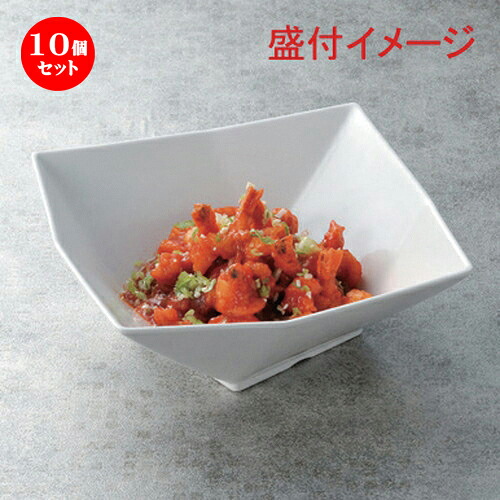 10個セット☆ 越前漆器 ☆ (M) 折紙盛鉢 白小 25cm [ 25.5 x 25.5 x 9.5cm 626g ] | メラミン 割れない 食器 介護 社食 学食 給食 病院 樹脂製 おすすめ 人気 業務用 飲食店 カフェ うつわ 器 おしゃれ かわいい お洒落 ギフト プレゼント 内祝い 誕生日 贈り物 食器セット｜せともの本舗