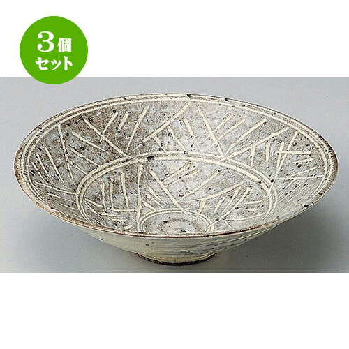 3個セット ☆ 盛鉢 ☆粉引釉ケズリ6.0鉢 [ 19.7 x 5.6cm 410g ] | 盛り鉢 盛鉢 万能 取り鉢 おすすめ 食器 業務用 飲食店 カフェ うつわ 器 おしゃれ かわいい お洒落 可愛い おしゃれ かわいい お洒落 可愛い 食器セット