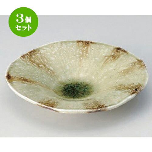 3個セット☆ 向付 ☆灰釉手オコシ6寸皿 [ 18.5 x 2.8cm 463g ] | 和食器 鉢 小鉢 ボウル 浅鉢 料亭 ホテル 食器 業務用 飲食店 カフェ うつわ 器 おしゃれ かわいい ギフト プレゼント 内祝い 誕生日 贈り物 贈答品 おすすめ 食器セット