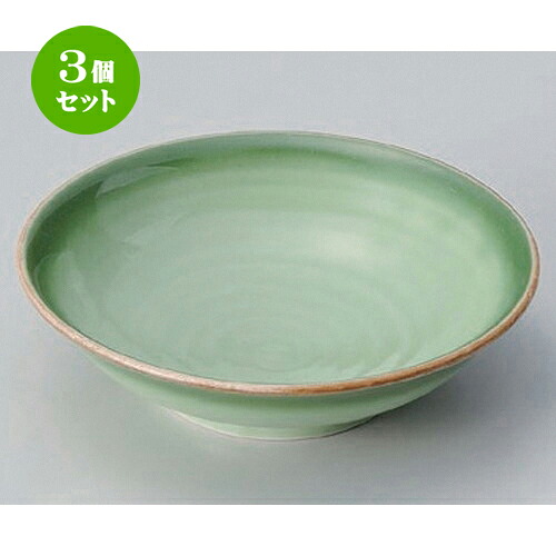 3個セット☆ 向付 ☆緑彩向付 [ 15.7 x 4.3cm 310g ] | 和食器 鉢 小鉢 ボウル 浅鉢 料亭 ホテル 食器 業務用 飲食店 カフェ うつわ 器 おしゃれ かわいい ギフト プレゼント 内祝い 誕生日 贈り物 贈答品 おすすめ 食器セット