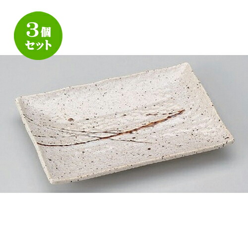 3個セット 焼物皿 /あめ流したたき長角皿中 (浜有) [ 23.5 x 16 x 3cm 713g ] | 焼き物皿 ステーキ皿 サンマ 焼き魚 食器 業務用 飲食店 カフェ うつわ 器 おしゃれ かわいい お洒落 ギフト プレゼント 引き出物 内祝い 結婚祝い 誕生日 贈り物 おすすめ 人気 食器セット