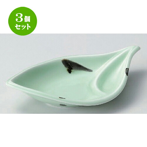 3個仕掛ける☆ 中仕切り皿 ☆緑葉生生世世口付皿 [ 23 x 13.5 x 4.5糎 326g ] | 焼肉 バイキング タレ入れ 一般受け おすすめ 食器 お役目用 飲食店 喫茶店 うつわ 器 今めかしい 可愛らしい 差し上げ物 差し上げ物 差し上げ物 生まれ落ちる日 差し上げ物 譲りわたす品 食器仕掛ける