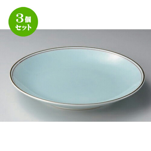 3個仕掛ける☆ 有田焼お皿 ☆渕金朱青白磁11号皿 [ 33.5 x 5糎 1700g ] | 馬鹿でかい お皿 お皿 真っ盛り皿 盛皿 一般受け おすすめ パスタ皿 寄りあい 食器 お役目用 飲食店 喫茶店 うつわ 器 差し上げ物 差し上げ物生まれ落ちる日 差し上げ物 譲りわたす品 今めかしい 可愛らしい 食器仕掛ける