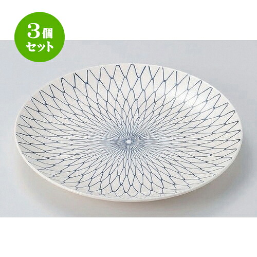 3個セット☆ 萬古焼大皿 ☆網目12.0丸皿 [ 37 x 4.5cm 1480g ] | 大きい お皿 大皿 盛り皿 盛皿 人気 おすすめ パスタ皿 パーティー 食器 業務用 飲食店 カフェ うつわ 器 ギフト プレゼント誕生日 贈り物 贈答品 おしゃれ かわいい 食器セット