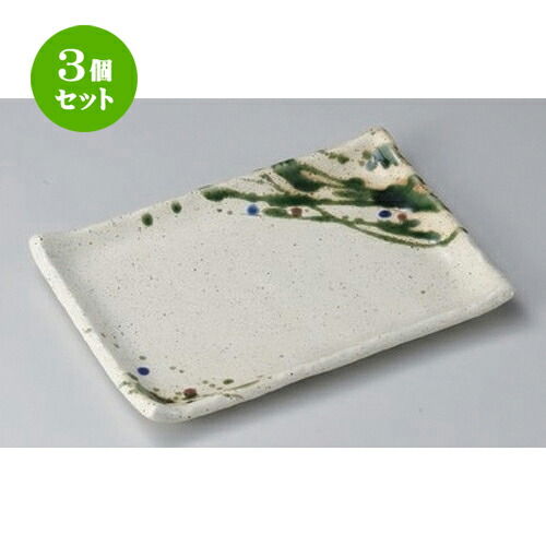 3個セット 焼物皿 /野の花7寸長角皿 [ 20.8 x 14.7 x 2cm 440g ] | 焼き物皿 ステーキ皿 サンマ 焼き魚 食器 業務用 飲食店 カフェ うつわ 器 おしゃれ かわいい お洒落 ギフト プレゼント 引き出物 内祝い 結婚祝い 誕生日 贈り物 贈答品 おすすめ 人気 食器セット