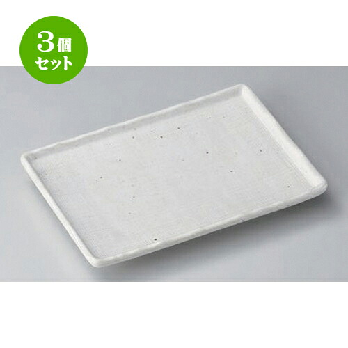 3個セット 焼物皿 /白釉格子21cm焼物皿 [ 21 x 14.5 x 2.7cm 484g ] | 焼き物皿 ステーキ皿 サンマ 焼き魚 食器 業務用 飲食店 カフェ うつわ 器 おしゃれ かわいい お洒落 ギフト プレゼント 引き出物 内祝い 結婚祝い 誕生日 贈り物 贈答品 おすすめ 人気 食器セット