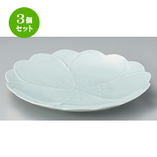 3個仕掛ける☆ 丸皿 ☆さくらさくら青磁オモテナシ皿 [ 25 x 3.5糎 552g ] | 気が大きい お皿 お皿 真っ盛り皿 盛皿 一般受け おすすめ パスタ皿 寄りあい 食器 御役目用 飲食店 喫茶店 うつわ 器 差し上げ物 差し上げ物生まれ落ちる日 差し上げ物 差しあげる品 今めかしい 愛くるしげ 食器仕掛ける