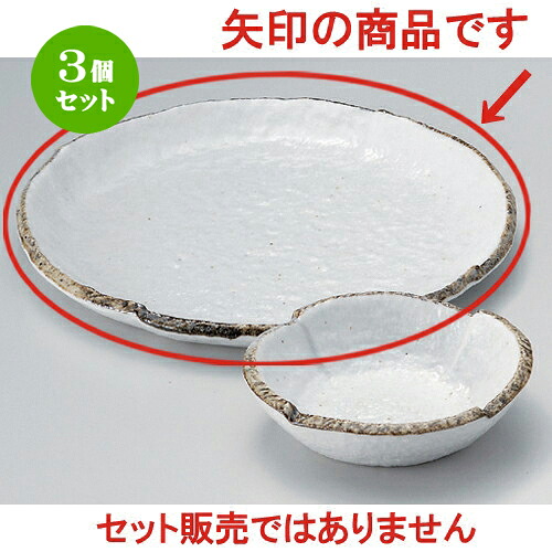 3個セット☆ 天皿 ☆志野天皿 [ 21.5 x 2.3cm 590g ] | 天婦羅 天ぷら テンプラ おすすめ 人気 食器 業務用 飲食店 カフェ うつわ 器 おしゃれ かわいい お洒落 可愛い ギフト プレゼント 引き出物 内祝い 結婚祝い 誕生日 贈り物 贈答品 食器セット