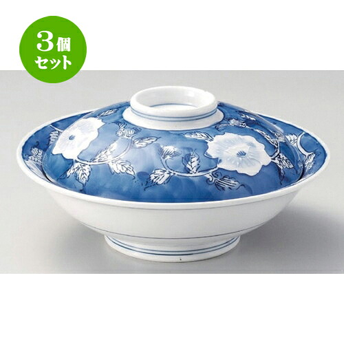 3個セット☆ 平蓋向 ☆一珍山茶花7.0骨ムシ [ 21 x 9.5cm 987g ] | 煮物 料亭 旅館 割烹 碗 人気 おすすめ 食器 業務用 飲食店 カフェ うつわ 器 おしゃれ かわいい ギフト プレゼント 引き出物 誕生日 贈り物 贈答品 食器セット｜せともの本舗