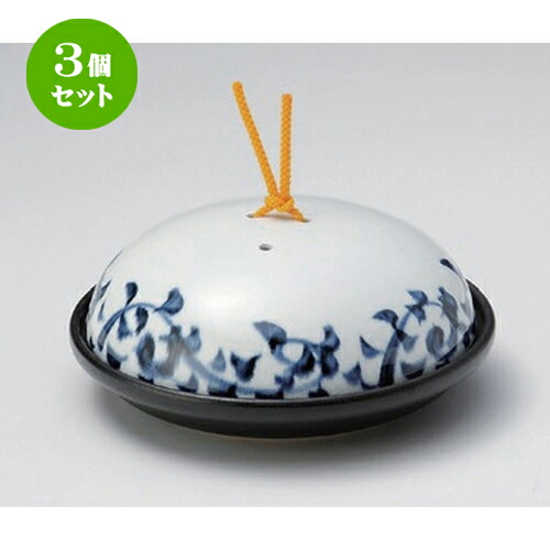 3個セット☆ 会席鍋 ☆染付タコ唐草陶板鍋 (大) [ 18.5 x 7.7cm 800g ] | 人気 おすすめ 食器 洋食器 業務用 飲食店 カフェ うつわ 器 おしゃれ かわいい ギフト プレゼント 誕生日 食器セット