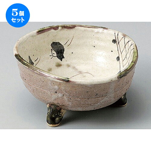 5個セット☆ 盛鉢 ☆手造 古代織部三つ足盛鉢 [ 16.5 x 15 x 9cm 520g ] | 盛り鉢 盛鉢 万能 取り鉢 おすすめ 食器 業務用 飲食店 カフェ うつわ 器 おしゃれ かわいい お洒落 可愛い おしゃれ かわいい お洒落 可愛い 食器セット｜せともの本舗