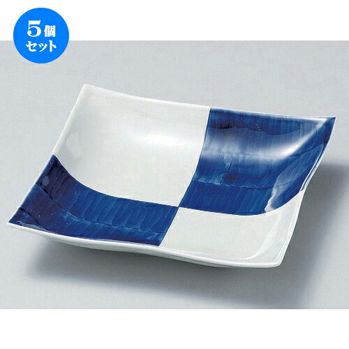 5個セット ☆ 盛鉢 ☆市松角浅大鉢 [ 23 x 23 x 4.5cm 697g ] | 盛り鉢 盛鉢 万能 取り鉢 おすすめ 食器 業務用 飲食店 カフェ うつわ 器 おしゃれ かわいい お洒落 可愛い おしゃれ かわいい お洒落 可愛い 食器セット｜せともの本舗
