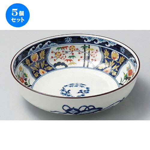 5個セット☆ 盛鉢 ☆染錦紋様7号鉢 [ 20.5 x 6cm 480g ] | 盛り鉢 盛鉢 万能 取り鉢 おすすめ 食器 業務用 飲食店 カフェ うつわ 器 おしゃれ かわいい お洒落 可愛い おしゃれ かわいい お洒落 可愛い 食器セット｜せともの本舗