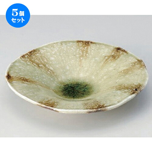 5個セット☆ 向付 ☆灰釉手オコシ6寸皿 [ 18.5 x 2.8cm 463g ] | 和食器 鉢 小鉢 ボウル 浅鉢 料亭 ホテル 食器 業務用 飲食店 カフェ うつわ 器 おしゃれ かわいい ギフト プレゼント 内祝い 誕生日 贈り物 贈答品 おすすめ 食器セット｜せともの本舗