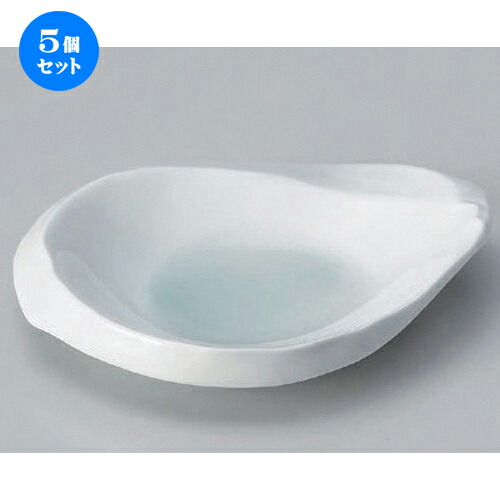 5個セット☆ 向付 ☆青白磁6.5寸皿 [ 20 x 16.3 x 3.6cm 422g ] | 和食器 鉢 小鉢 ボウル 浅鉢 料亭 ホテル 食器 業務用 飲食店 カフェ うつわ 器 おしゃれ かわいい ギフト プレゼント 内祝い 誕生日 贈り物 贈答品 おすすめ 食器セット