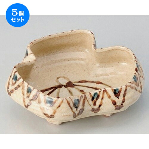 5個セット☆ 向付 ☆唐津雲型向付 [ 16 x 12.3 x 5.2cm 263g ] | 和食器 鉢 小鉢 ボウル 浅鉢 料亭 ホテル 食器 業務用 飲食店 カフェ うつわ 器 おしゃれ かわいい ギフト プレゼント 内祝い 誕生日 贈り物 贈答品 おすすめ 食器セット