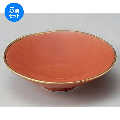 5個セット☆ 中鉢 ☆四釉金小鉢 (赤) [ 15.5 x 4.5cm 210g ] | 中鉢 盛鉢 取り鉢 ボウル 中 おすすめ 人気 食器 業務用 飲食店 カフェ うつわ 器 おしゃれ かわいい お洒落 ギフト プレゼント 引き出物 内祝い 結婚祝い 誕生日 贈り物 贈答品 食器セット｜せともの本舗