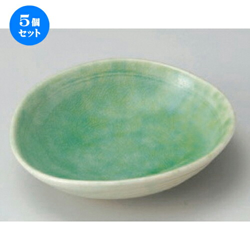 5個セット☆ 中鉢 ☆新緑5.0楕円平鉢 [ 16 x 14.9 x 4.2cm 300g ] | 中鉢 盛鉢 取り鉢 ボウル 中 おすすめ 人気 食器 業務用 飲食店 カフェ うつわ 器 おしゃれ かわいい お洒落 ギフト プレゼント 引き出物 内祝い 結婚祝い 誕生日 贈り物 贈答品 食器セット
