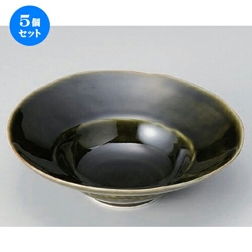 5個セット☆ 向付 ☆織部5.5ボール [ 16 x 15 x 4.7cm 217g ] | 和食器 鉢 小鉢 ボウル 浅鉢 料亭 ホテル 食器 業務用 飲食店 カフェ うつわ 器 おしゃれ かわいい ギフト プレゼント 内祝い 誕生日 贈り物 贈答品 おすすめ 食器セット｜せともの本舗