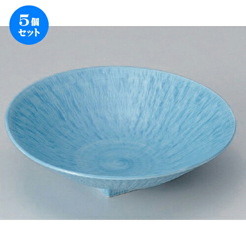 5個セット☆ 向付 ☆水色とちり丸皿 (小) [ 17 x 4.5cm 240g ] | 和食器 鉢 小鉢 ボウル 浅鉢 料亭 ホテル 食器 業務用 飲食店 カフェ うつわ 器 おしゃれ かわいい ギフト プレゼント 内祝い 誕生日 贈り物 贈答品 おすすめ 食器セット