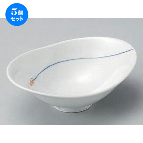 5個セット☆ 中鉢 ☆穂楕円小鉢 [ 16 x 12 x 5.5cm 175g ] | 中鉢 盛鉢 取り鉢 ボウル 中 おすすめ 人気 食器 業務用 飲食店 カフェ うつわ 器 おしゃれ かわいい お洒落 ギフト プレゼント 引き出物 内祝い 結婚祝い 誕生日 贈り物 贈答品 食器セット