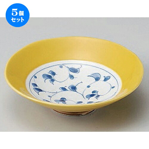5個仕掛ける☆ 中鉢 ☆掛け分け唐草 (黄) 平鉢 [ 15.5 x 4.5糎 230g ] | 中鉢 盛鉢 取り鉢 どんぶり鉢 中 おすすめ 一般受け 食器 御役目用 飲食店 喫茶店 うつわ 器 今めかしい 愛くるしげ 着飾る 差し上げ物 差し上げ物 差し上げ物 内祝い 一緒になる祝賀会 生まれ落ちる日 差し上げ物 差しあげる品 食器仕掛ける