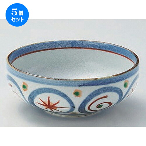 5個セット☆ 中鉢 ☆陽気丸紋5.0ボール [ 16.5 x 6.5cm 533g ] | 中鉢 盛鉢 取り鉢 ボウル 中 おすすめ 人気 食器 業務用 飲食店 カフェ うつわ 器 おしゃれ かわいい お洒落 ギフト プレゼント 引き出物 内祝い 結婚祝い 誕生日 贈り物 贈答品 食器セット