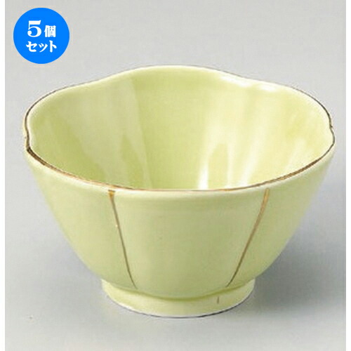 5個セット ☆ 組小鉢 ☆渕金ヒワ梅型小鉢 (大) [ 9.8 x 5.4cm 190g ] | 小鉢 小 小さい 鉢 ボウル 万能 人気 おすすめ 食器 業務用 飲食店 カフェ うつわ 器 おしゃれ かわいい ギフト プレゼント内祝い 結婚祝い 誕生日 贈り物 贈答品 食器セット