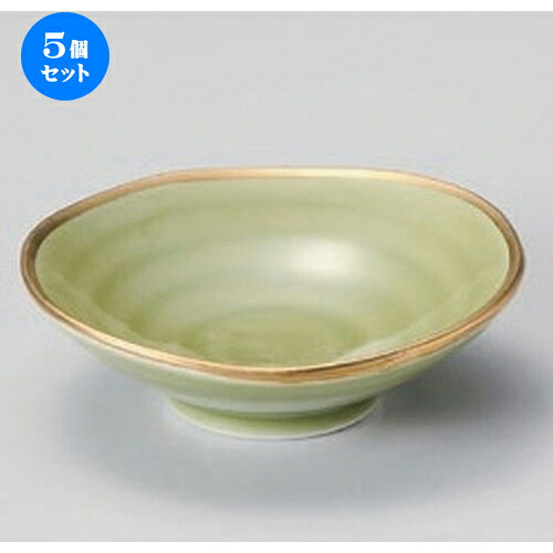 5個セット☆ 小付 ☆四釉金 小付 (緑) [ 10 x 3cm 105g ] | 和食器 鉢 小鉢 ボウル 料亭 ホテル 食器 業務用 飲食店 カフェ うつわ 器 おしゃれ かわいい ギフト プレゼント 内祝い 誕生日 贈り物 贈答品 おすすめ 食器セット 7,919円