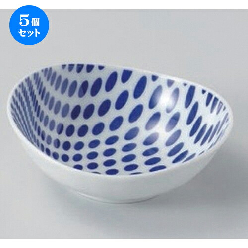 5個セット☆ 小付 ☆ドット楕円小付 (B) [ 11 x 10 x 3.5cm 80g ] | 和食器 鉢 小鉢 ボウル 料亭 ホテル 食器 業務用 飲食店 カフェ うつわ 器 おしゃれ かわいい ギフト プレゼント 内祝い 誕生日 贈り物 贈答品 おすすめ 食器セット