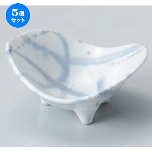 5個セット☆ 小付 ☆白マット呉須散らし三ッ足小付 [ 9.6 x 8.2 x 4.5cm 85g ] | 和食器 鉢 小鉢 ボウル 料亭 ホテル 食器 業務用 飲食店 カフェ うつわ 器 おしゃれ かわいい ギフト プレゼント 内祝い 誕生日 贈り物 贈答品 おすすめ 食器セット
