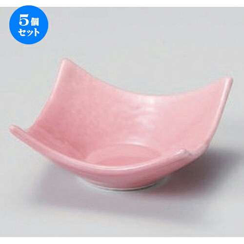 5個セット☆ 小付 ☆ピンク角小付 [ 8.2 x 8.2 x 3.5cm 96g ] | 和食器 鉢 小鉢 ボウル 料亭 ホテル 食器 業務用 飲食店 カフェ うつわ 器 おしゃれ かわいい ギフト プレゼント 内祝い 誕生日 贈り物 贈答品 おすすめ 食器セット