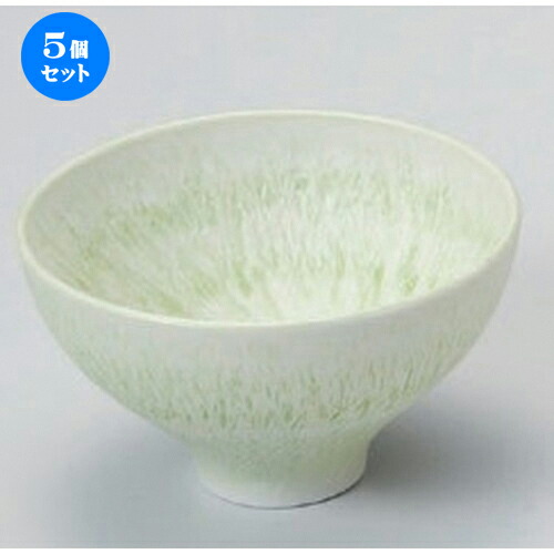 5個セット☆ 小付 ☆グリーンとちり盃 (小付) [ 8 x 4.6cm (80cc) 89g ] | 和食器 鉢 小鉢 ボウル 料亭 ホテル 食器 業務用 飲食店 カフェ うつわ 器 おしゃれ かわいい ギフト プレゼント 内祝い 誕生日 贈り物 贈答品 おすすめ 食器セット