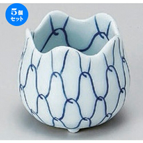 5個セット☆ 珍味 ☆紺網絵つぼつぼ小付 (小) [ 4.3 x 3.7cm 43g ] | 珍味 小付け 小鉢 小皿 お漬物 薬味入れ おすすめ 人気 食器 業務用 飲食店 カフェ うつわ 器 おしゃれ かわいい お洒落 可愛い ギフト プレゼント 引き出物 内祝い 結婚祝い 誕生日 贈り物 食器セット