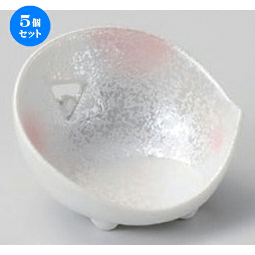 5個セット☆ 珍味 ☆ピンク吹ラスターミニミニかまくら型珍味 [ 7.2 x 7 x 4.5cm 50g ] | 珍味 小付け 小鉢 小皿 お漬物 薬味入れ おすすめ 人気 食器 業務用 飲食店 カフェ うつわ 器 おしゃれ かわいい お洒落 可愛い ギフト プレゼント 食器セット
