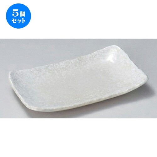 5個セット 焼物皿 /白結晶8.0長角皿 [ 23.4 x 14.2 x 3.2cm 471g ] | 焼き物皿 ステーキ皿 サンマ 焼き魚 食器 業務用 飲食店 カフェ うつわ 器 おしゃれ かわいい お洒落 ギフト プレゼント 引き出物 内祝い 結婚祝い 誕生日 贈り物 贈答品 おすすめ 人気 食器セット｜せともの本舗